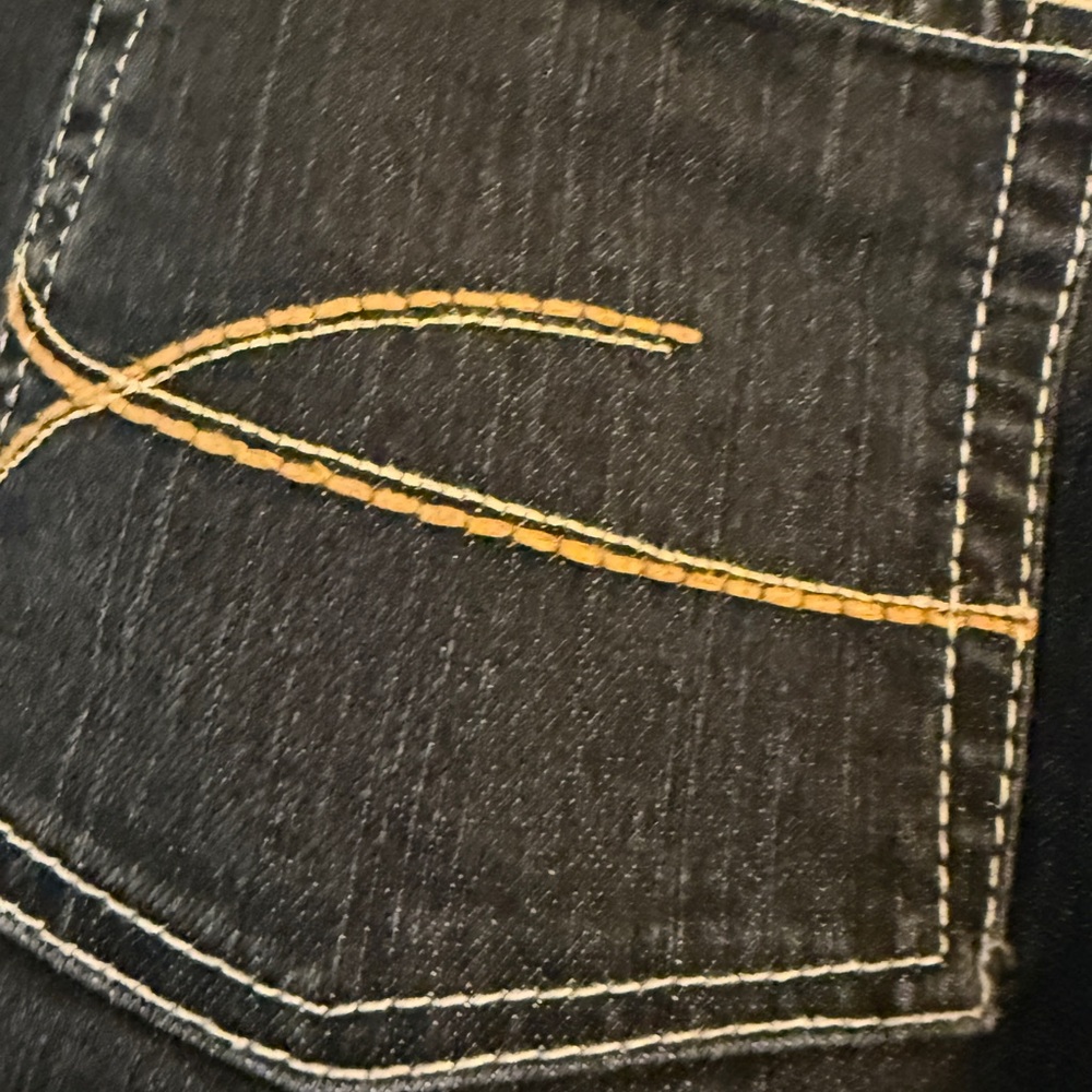 Y2K Canyon River Blues Black Flare Jeans Size 10 Stretch Bootcut - Picture 6 of 13